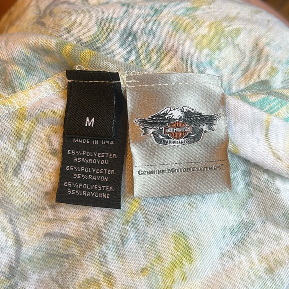 Harley Davidson - Cut-Off / Twist Sleeve / Open Back Tank Top - MED. - Picture 5 of 5